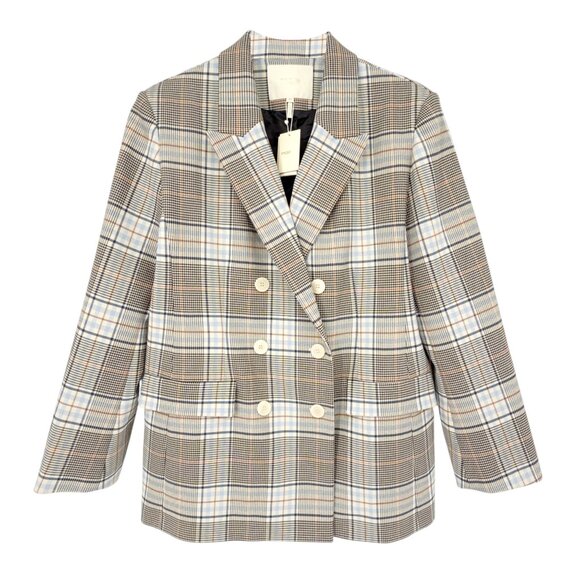 MAJE Vika Plaid Button Blazer FR|EU 42|XL - Picture 1 of 13
